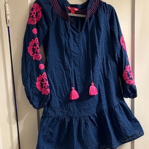Navy & Pink Lilly Pulitzer Eyelet dress XXS